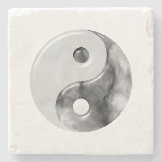 Marble Pattern Yin Yang Stone Onderzetter (Voorkant)