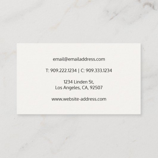 Marble Pattern Yin Yang Visitekaartje (Achterkant)