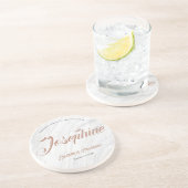 Marble Personalized Names Wedding Place cards Zandsteen Onderzetter (Zijkant)