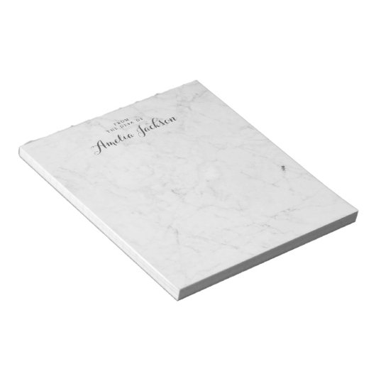 Marble Personalized Notitieblok Stationery (Schuin)
