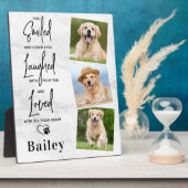 Marble Pet Dog Memorial Gepersonaliseerd Foto Coll Fotoplaat (Zijkant)
