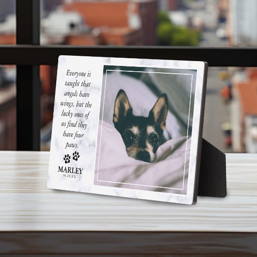 Marble Pet Loss Pet Memorial Foto Fotoplaat