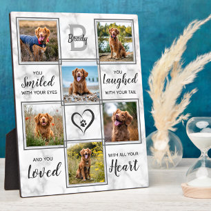 Marble Pet Memorial Foto Collage Keepslag Fotoplaat