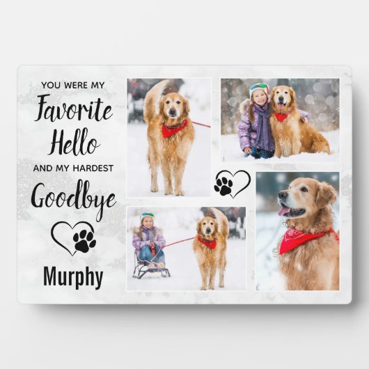 Marble Pet Memorial Keepomwille Photo Collage Fotoplaat (voorkant)