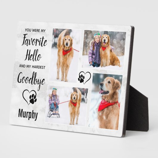 Marble Pet Memorial Keepomwille Photo Collage Fotoplaat (Zijkant)