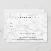 Marble Photo Collage Fotograaf Gift Certificate (Achterkant)