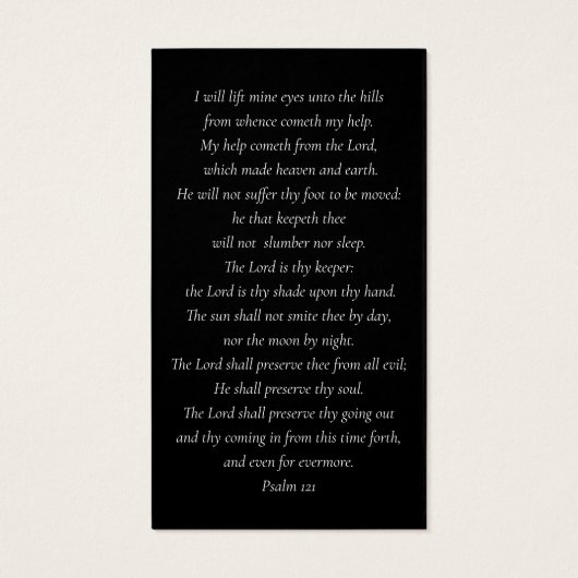 Marble Photo Funeral Memorial Prayer Card Visitekaartje (Achterkant)