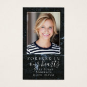 Marble Photo Funeral Memorial Prayer Card Visitekaartje (Voorkant)