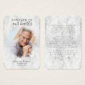 Marble Photo Funeral Prayer Kaart (Voorkant /achterkant)