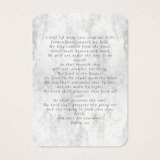 Marble Photo Funeral Prayer Kaart (Achterkant)