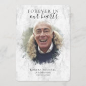 Marble Photo Funeral Programme Programmakaart (Voorkant)