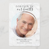 Marble Photo Funeral Programme Programmakaart (Voorkant)