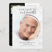 Marble Photo Funeral Programme Programmakaart (Voorkant / Achterkant)