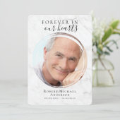 Marble Photo Funeral Programme Programmakaart (Staand voorkant)