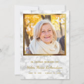 Marble Photo Memorial Gold Sympathie Bedankkaart (Voorkant)