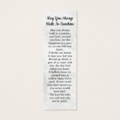 Marble Photo Memorial Poem Simple Funeral Bladwijz Mini Visitekaartjes (Achterkant)