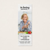 Marble Photo Memorial Poem Simple Funeral Bladwijz Mini Visitekaartjes (Voorkant)