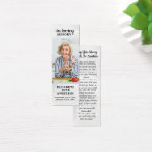 Marble Photo Memorial Poem Simple Funeral Bladwijz Mini Visitekaartjes (Bureau)