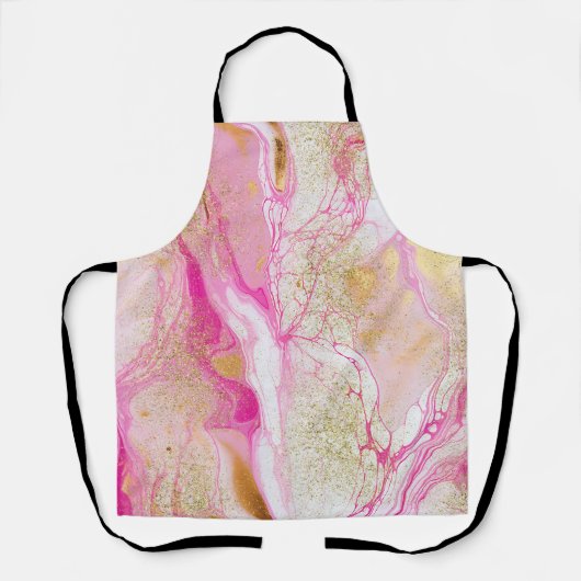 Marble Pink Black Gold Schort (Voorkant)