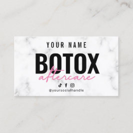 Marble Pink Botox Aftercare Card Visitekaartje