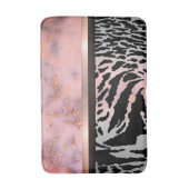 Marble Pink Chic Tiger Safari Print Badmat (Voorkant Verticaal)