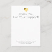 Marble Pink Gold Lijst Earbelt Display Packaging Visitekaartje (Achterkant)