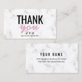 Marble Pink Hartelijk dank Visitekaartje (Voorkant / Achterkant)