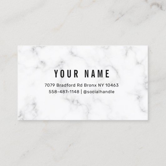 Marble Pink Hartelijk dank Visitekaartje (Achterkant)