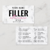 Marble Pink Instruction Card Visitekaartje (Voorkant / Achterkant)