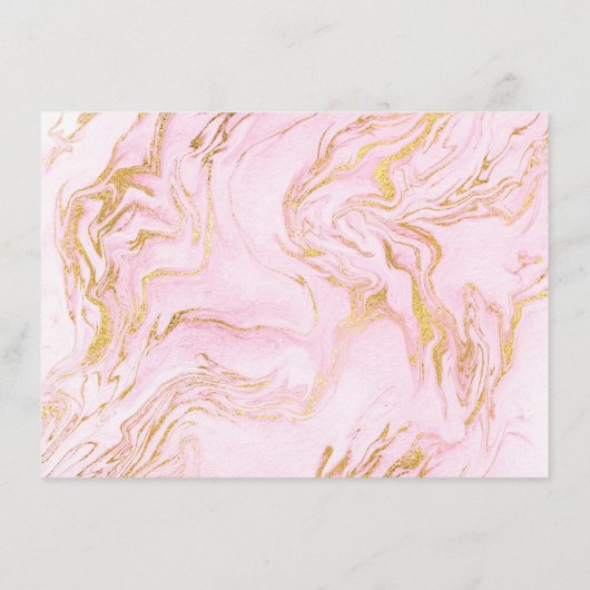 Marble Pink Rose Makeup Beauty Certificate Gift (Achterkant)