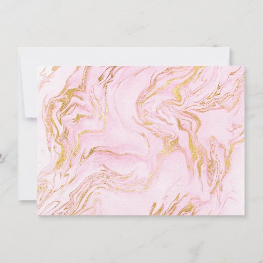 Marble Pink Rose Makeup Beauty Certificate Gift (Achterkant)