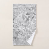MARBLE PIXELATED GRAY SILVER CUSTOEL TOWEL SET BAD HANDDOEK (Handdoek)