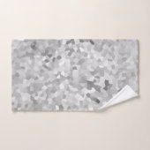 MARBLE PIXELATED GRAY SILVER CUSTOEL TOWEL SET BAD HANDDOEK (Handdoek)