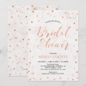 Marble & Polka dot, Modern Roos Gold Vrijgezellenf Kaart (Voorkant / Achterkant)