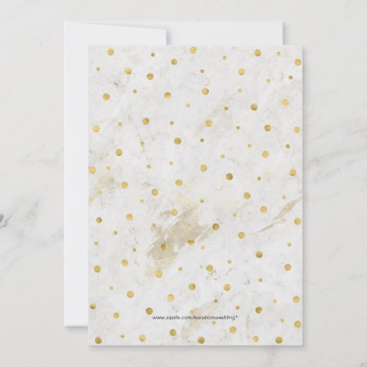 Marble & Polka dot | Modern Script-Vrijgezellenfee Kaart (Achterkant)