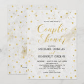 Marble & Polka dot | Moderne bruiloft voor paren Kaart (Voorkant / Achterkant)