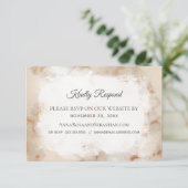 *~* Marble QR code Website AR2 Weddenschap RSVP  Informatiekaartje (Staand voorkant)