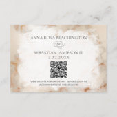 *~* Marble QR code Website AR2 Weddenschap RSVP  Informatiekaartje (Achterkant)