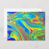 Marble Rainbow Swirls Bright en mooi Briefkaart (Voorkant / Achterkant)