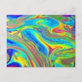 Marble Rainbow Swirls Bright en mooi Briefkaart (Voorkant)