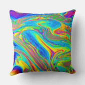 Marble Rainbow Swirls Bright en mooi Kussen (Achterkant)