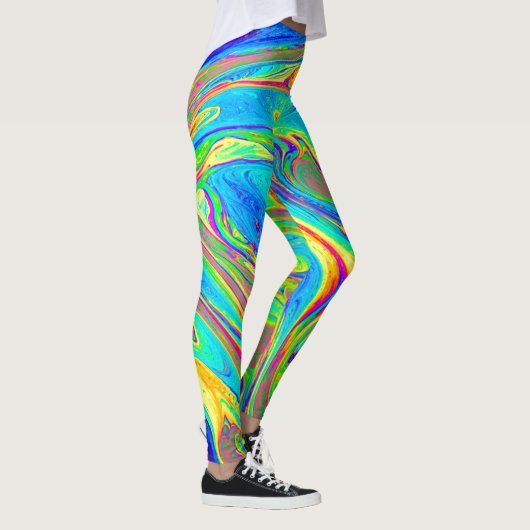 Marble Rainbow Swirls Bright en mooi Leggings (Rechts)