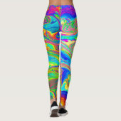 Marble Rainbow Swirls Bright en mooi Leggings (Achterkant)