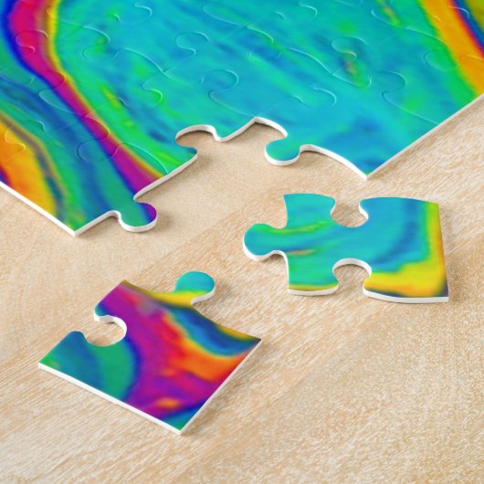 Marble Rainbow Swirls Bright en mooi Legpuzzel (Zijkant)