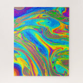 Marble Rainbow Swirls Bright en mooi Legpuzzel (Verticaal)