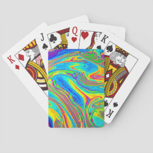 Marble Rainbow Swirls Bright en mooi Pokerkaarten