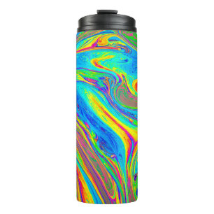 Marble Rainbow Swirls Bright en mooi Thermosbeker