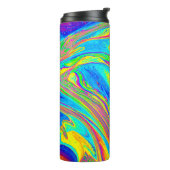 Marble Rainbow Swirls Bright en mooi Thermosbeker (Gedraaid links)