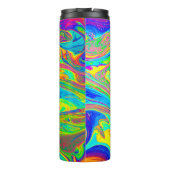 Marble Rainbow Swirls Bright en mooi Thermosbeker (Achterkant)