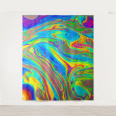 Marble Rainbow Swirls Bright en mooi Wandkleed (Voorkant)